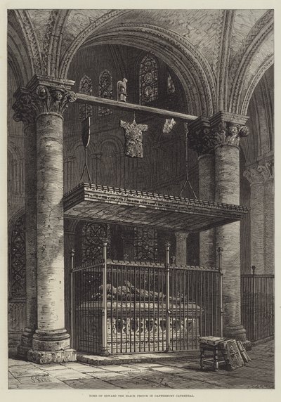 Tomba di Edoardo il Principe Nero nella Cattedrale di Canterbury da Samuel Read